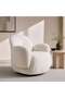 PALONA ACCENT CHAIR UPHOLSTERED WITH SWIVEL - WHITE