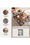 NOUR 1+4 COFFEE TABLE SET - BROWN - 5