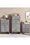 TINASH SHOE RACK 20 PAIRS WITH 3 DOOR - GREY & WALNUT - 7