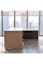 OLSON OFFICE DESK RIGHT SIDE - NATURAL & DARK GREY - 3