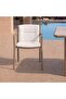 MODERN COLLECTION OUTDOOR DINING CHAIR - CHAMPAGNE & CREAM - 2