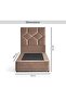 KYROS SINGLE BED 100X200 CM - BROWN - 8