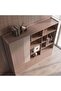 OWAIN OFFICE CABINET HIGH WITH LED LIGHTS - BROWN & GREY - 4