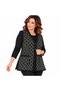 Women's Patterned Knitwear Vest V-Neck Buttoned Pocketed Long Mother's Vest – Brown - 3