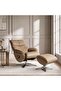 MARQUISE LOUNGE CHAIR MANUAL FUNCTION WITH OTTOMAN - BROWN - 2