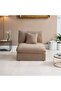 SOMMON ARMLESS SOFA- BROWN