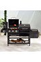 SUWAT 3 IN 1 METAL BBQ GAS + CHARCOAL GRILL SMOKER - BLACK - 2