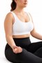 Thick Strap Cotton Bustier Bralet with Removable Pads - Sports Half Tank Top - 2