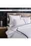 Novara Lumine 300TC Cotton Jacquard 3-Piece King Comforter Set 240x260cm -White/Navy - 7