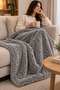 Nature - Welsoft Plush Striped Tv Blanket 100X175Cm - 5