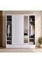 FLEXO 2 DOOR SLIDING WARDROBE WITH MIRROR - WHITE - 4