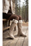 Women's Fur Detailed Suede Look Zippered Short Heeled Boots - 6