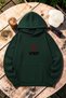 Unisex Spirit Printed Oversize Hoodie Hooded Sweatshirt