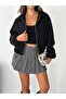Lined Suede Jacket with Zippered Sleeves and Elastic Waist - 4