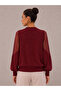Women's V-Neck Balloon Sleeve Knitwear Sweater 27K12313-30 - 3