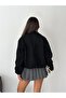 Lined Suede Jacket with Zippered Sleeves and Elastic Waist - 7