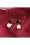 Xuping Green Mini Flower Pearl Drop Dangle Earrings - Vintage Elegant Non-Tarnish Anti-Allergic Colorfast Stylish Gift New Season Women's Earrings - 5