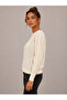Women's Round Neck Textured Knitwear Sweater 27K12008-16 - 2