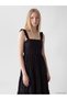 Quality Pieces from Çelebi Store Ruffle Square Roba Collar Polka Dot Dress - 2