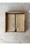Acacia Iron Square Napkin Holder with Napkin Holder - 2