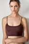 Vele Adjustable Thin Straps Laser Cut 3-Pack Crop Coffee/Caramel/White Mocha Bustier - 4
