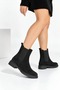 Minnat Women's Suede Boots C2001 Black - 4
