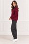 Women's Denim Shirt Collar Long Sleeve Oversize Knitwear Sweater - 4