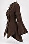 Premium Button-Front Thessaloniki Blouse Cardigan - Brown - 4