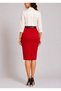 Red Pencil Midi Woven Skirt - 3