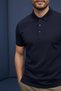 Polo Collar Regular Fit (Classic Fit) Dark Navy Blue T-Shirt - 3