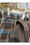 Brown Baby Collar Sweatshirt and Plaid Skirt Girls' Set - 4
