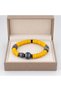 Yellow Beaded Gray Patterned Detailed Bracelet – Stylish Daily Combination Accessory - 2