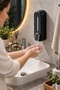Black 300 ml Wall Mounted Liquid Soap Dispenser with Push-Up Chamber - 4