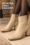 Women's Heeled Ankle Boots with Zipper, Thick Block Heel, Winter Casual Stylish Women's Shoes - 6