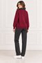 Women's Denim Shirt Collar Long Sleeve Oversize Knitwear Sweater - 4