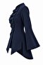 Premium Buttoned Front Thessaloniki Blouse Cardigan - Navy Blue - 4