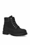 Women's Black Khaki Leather Lace-Up Boots Thick Sole Daily City and Winter Boots - 3