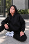 Hooded Tracksuit 2-Piece Sharded Unisex Bottom and Top Combination - 3