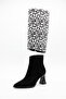 Women's Special Detachable Design Short Boots Striped Heeled Pointed Toe Zippered Women's Boots Short Boots - 8