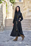 Ribbed Detailed Cupra Silk Dress 40802 Black - 2