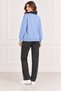 Women's Denim Shirt Collar Long Sleeve Oversize Knitwear Sweater - 8