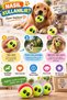 3 Pack Colorful Patterned Tennis Balls Cat Dog Toy Paw Printed Play Ball - 3