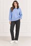 Women's Denim Shirt Collar Long Sleeve Oversize Knitwear Sweater
