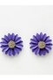 Purple Daisy Flower Stud Earrings - Vintage Cute Non-Tarnish Anti-Allergic Fade-Resistant Stylish Gift New Season Trend Women's Earrings - 5