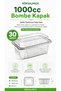 30 Pieces 1000 Cc Leak-Proof Transparent Pet Food Container with Flap Lid, Salad Appetizer Yogurt Takeaway Container