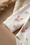Mia Bunny 100% Cotton Ribbed Baby Girl Set - Pink Rabbit Patterned Long Sleeve Bodysuit and Leggings Set - 5