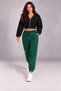 Women's Hooded Zippered Cropped Elastic Cuffed Sweatpants 3 Thread Rastered Set - 5