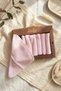 100% Cotton Pink Plain Baby Mouth Wipes Set - Set of 7 Soft Textured Baby Wipes with Ecological Gift Box - 5