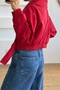 Red Shawl Collar Belted Double-Breasted Short Trench Coat, Coat Per9751 - 7