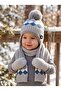 Kitti 0-12 Months Baby Boy & Child Fleece Scarf, Beanie, Gloves 3-Piece Set
